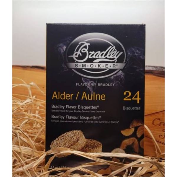 Bradley Smoker Alder Flavor Bisquettes – 24 Count, 14 Oz