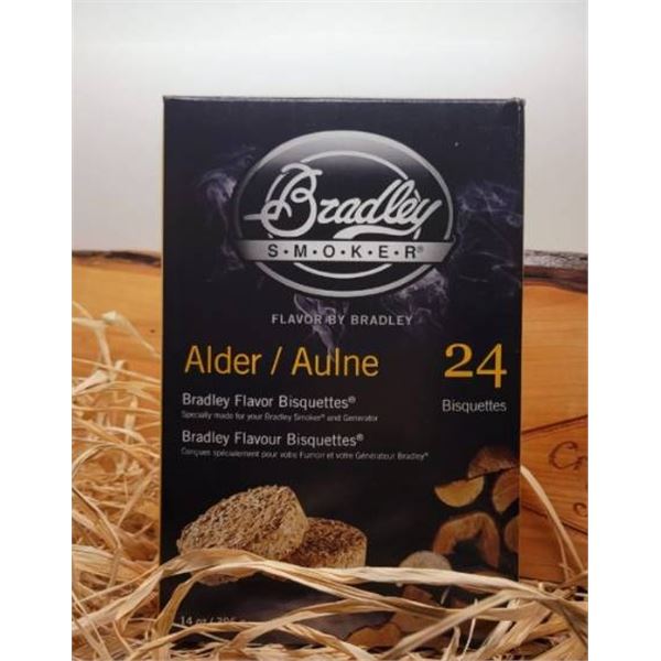 Bradley Smoker Alder Wood Bisquettes, 24 Pack, 14 oz / 396 g