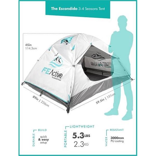 FE Active The Escondido 2-Person 3-4 Season Tent