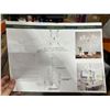 Image 3 : Classic Linear Chandelier Off-White Fabric Modern Kitchen Island Pendant Lighting for Indoor