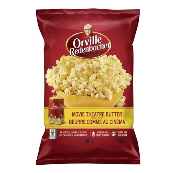 Orville Redenbacher Movie Theatre Butter Popcorn – 12 x 150 g