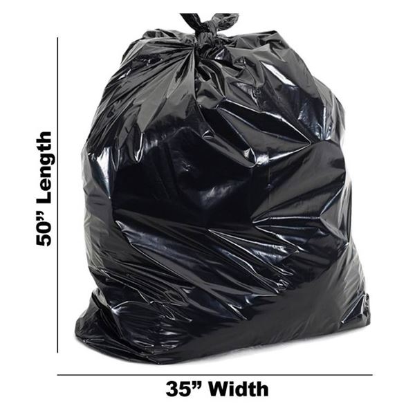 MDF Trash Bags 35×50 Size Black, Pack of 125