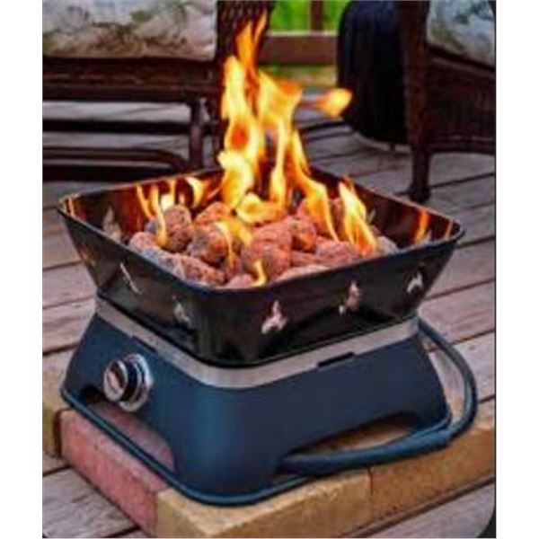 Outland Living Portable Propane Gas Fire Pit with Lava Rocks