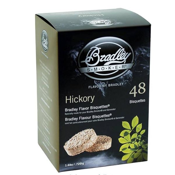 Bradley Smoker Hickory Flavor Bisquettes 48-Count for Smokers