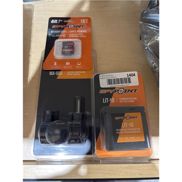 Lot of Assorted Spy Point Camera Accessories – SpyPoint 16GB Class 10 Memory Card with LIT-