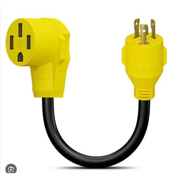 Shinnous Heavy Duty NEMA 6-30 Adapter/Extension Cord, 1.6FT, Lot of 2