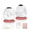 Image 1 : Wearable Breast Pump with Dual Units in Pink