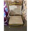 Image 2 : Bosden Folding Chair Set of 2 with Gold Frame and Beige Seat