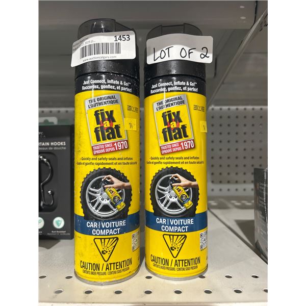 2 Fix-a-Flat Car Tire Inflator, 454 g Each