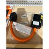 Image 1 : Heavy-Duty Power Splitter with Dual Outlet and Orange Cord