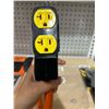 Image 2 : Heavy-Duty Power Splitter with Dual Outlet and Orange Cord