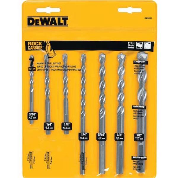 DeWalt 7-Piece Carbide Drill Bit Set (Model DW547)