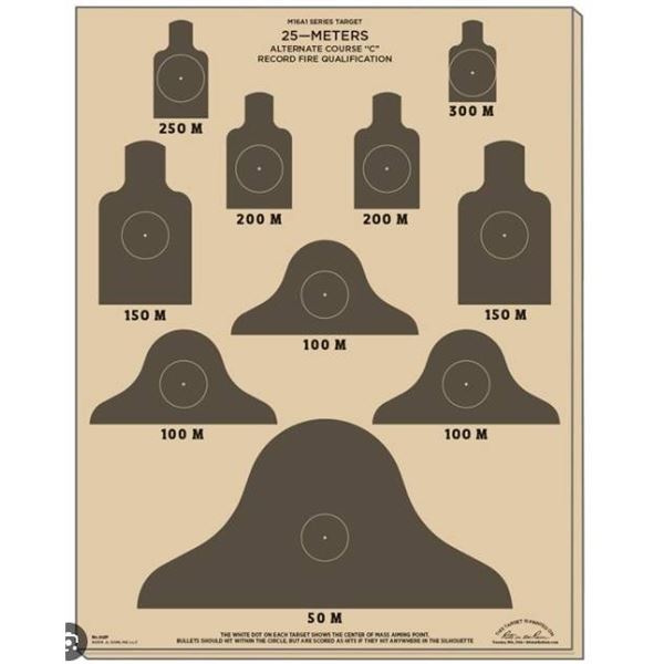Rite in the Rain 25-Meter Alt. Course C (Target No. 9127), 100 Sheets, 17×22 Inches
