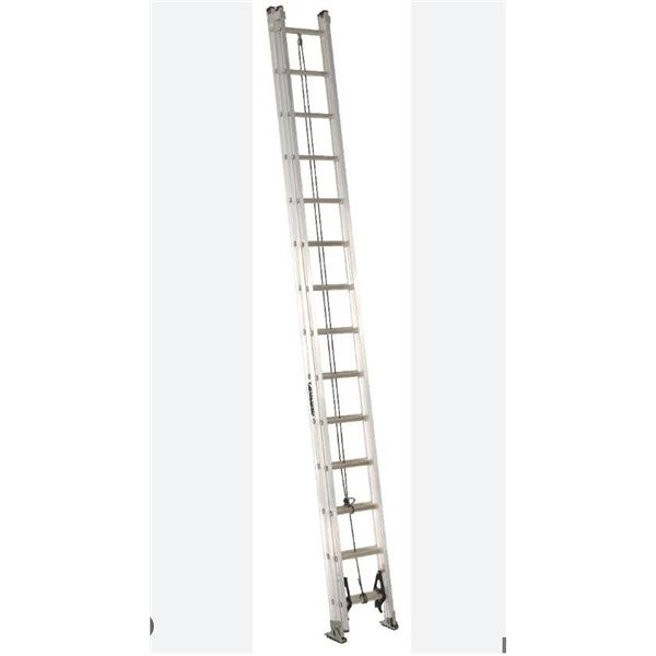 Louisville AE4228CA Aluminum Extension Ladder, 28 ft, 225 lbs Load Capacity