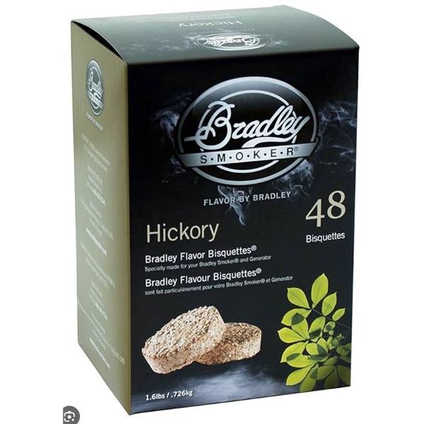 Bradley Smoker Hickory Flavor Bisquettes 48-Count for Smokers