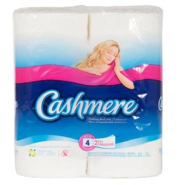 Case of 24 Cashmere 2-Ply, 4 Single Rolls of Toilet Paper in Pack