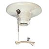 Image 1 : Lot of 3 Eaton Porcelain Lampholder with Pull Chain Switch and Outlet