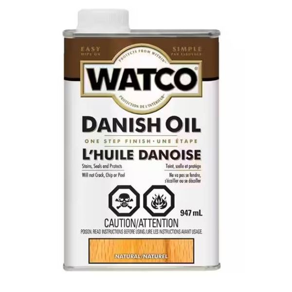 Watco Danish Oil Natural Finish 947 mL
