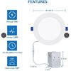 Image 1 : Valu+ 4-Inch LED Recessed Downlight 120V, ETL Certified Lot of 4