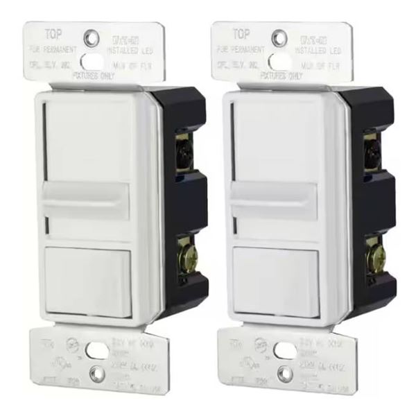 Eaton Universal Slide Dimmer and Wallplate Bundle, 5-Pack and 2 x 10-Pack