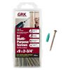 Image 1 : GRK Fasteners R4 Multi-Purpose Screws #9 x 2-1/2 Inch (Lot of 2, 100 pcs Each)