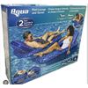 Image 1 : Aqua Pool Lounge and Tanner, Two-Pack, Inflatable, 56 in/142 cm