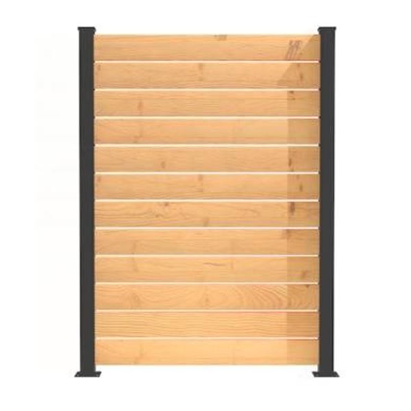 HOFT Privacy Screens And Fences Kit A6 – 6 ft. Aluminum Black, 2 End Posts