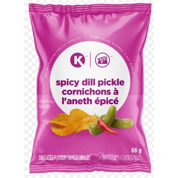 Circle K Spicy Dill Pickle Potato Chips 8 x 180g
