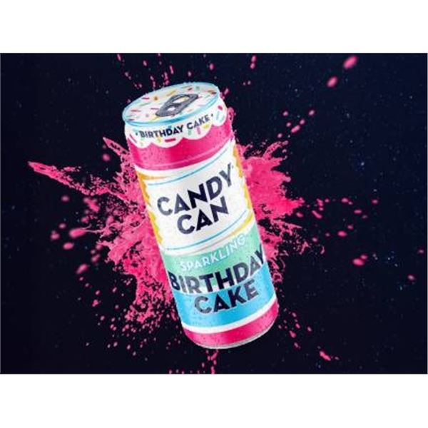 Candy Can Birthday Cake Flavor 12 x 330ml Zero Sugar Beverages