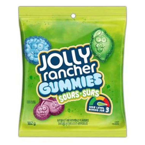 Jolly Rancher Gummies Sours 96g Packs – King Size 12-Count Case
