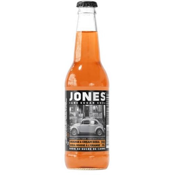 Jones Cane Sugar Soda Orange & Cream Flavor 12 x 355 ml