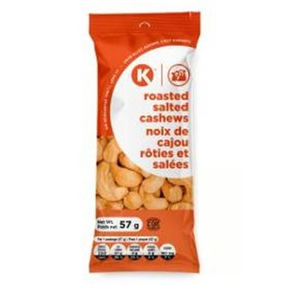 Circle K Roasted Salted Cashews 6 x 57g