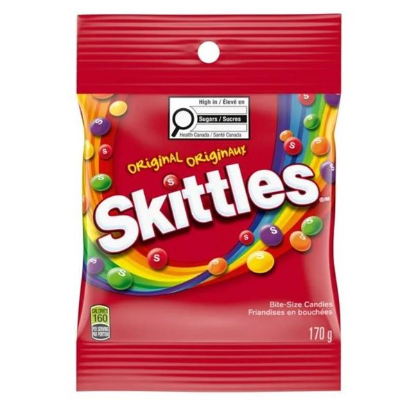 Skittles 170g 12-Count Bulk Candy, Original Flavor