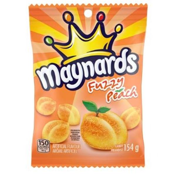 Maynards Fuzzy Peach Candy, 12 x 154g Packs