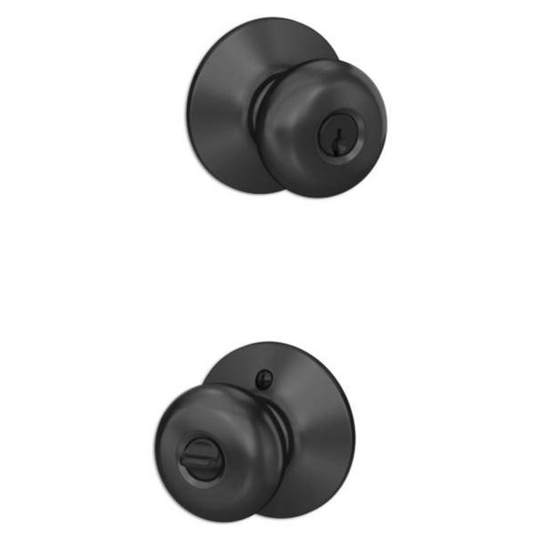 Weiser Safe Lock Keyed Entry Door Knob Set – Black