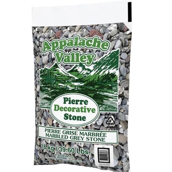 6 BAGS – Appalache Valley River Stone 3/8 Inch – Pierre Decorative Stone, 18 kg