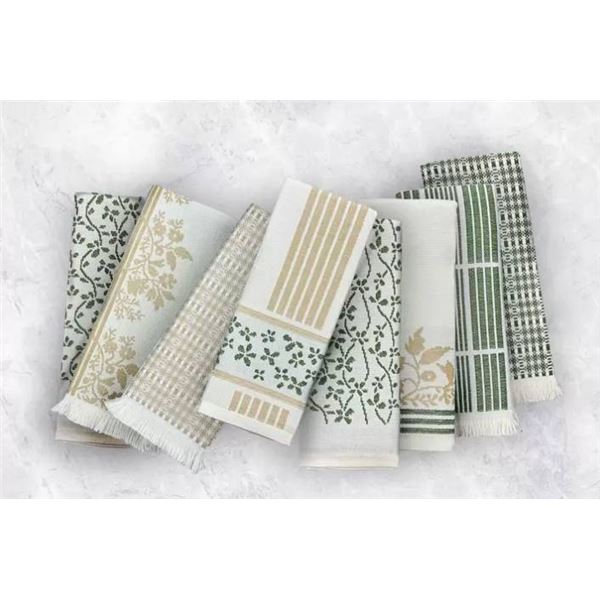 Mundotextil Portugal Kitchen Towels 8 Pack in Green