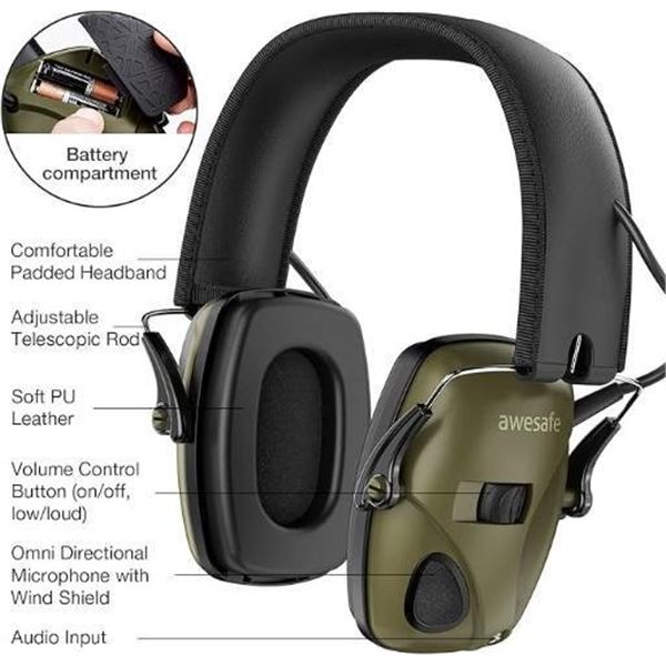 Awesafe Electronic Shooting Sports Folding Earmuff
