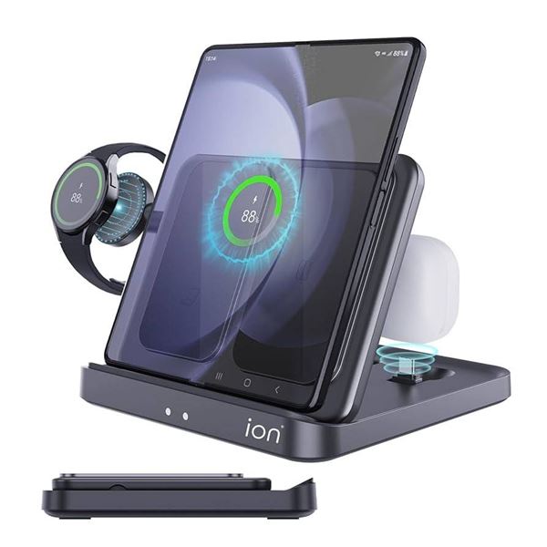 3-in-1 Wireless Charger for Galaxy Z Fold, Watch, and Buds, Model F16A