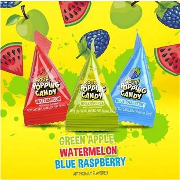 Warheads Sour! Popping Candy Pack with 3 Fruity Flavors Lot of 3