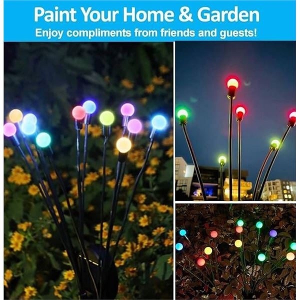 Solar Garden LED Flowerbed Decoration Lights