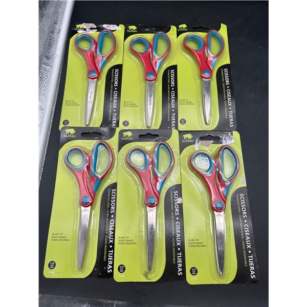 ot of Six Buffalo Blunt Tip Scissors, Model C1118