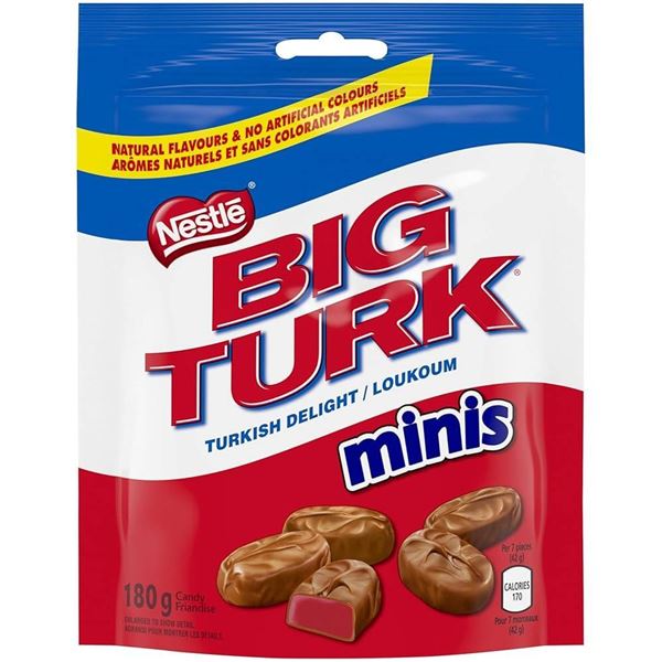Nestle Big Turk Minis Candy, 180g Bags, Lot of 4