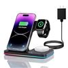 Image 1 : 3-in-1 Foldable Wireless Charging Station with Night Light