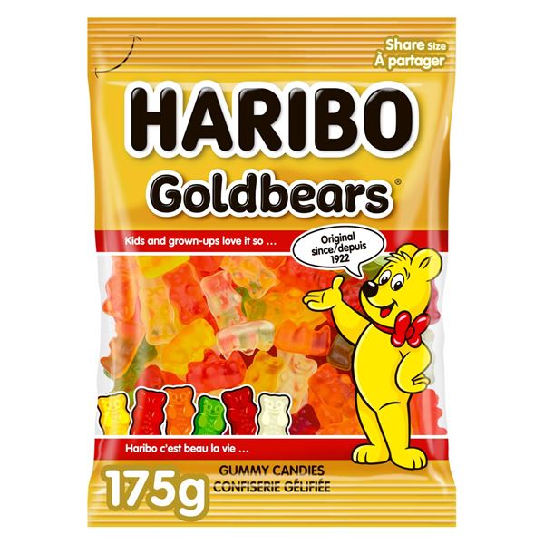 Haribo Goldbears Gummy Candy 175g Bag, 12 Pieces