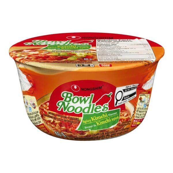 Nongshim Bowl Noodles Spicy Kimchi Flavor 10x86g