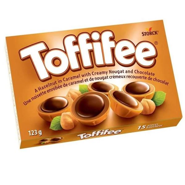 Lot of 4 Storck Toffifee 123g Hazelnut Caramel Treats with Chocolate