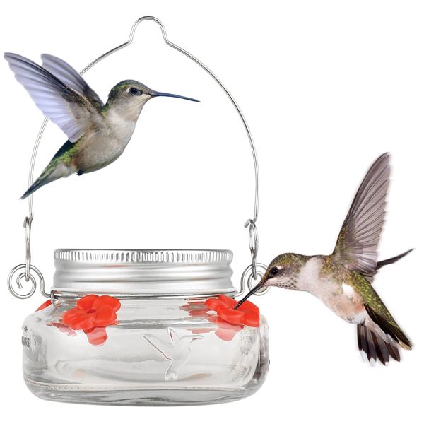Nature’s Way Nectar Glass Hummingbird Feeders – Set of 3, Model GB-4