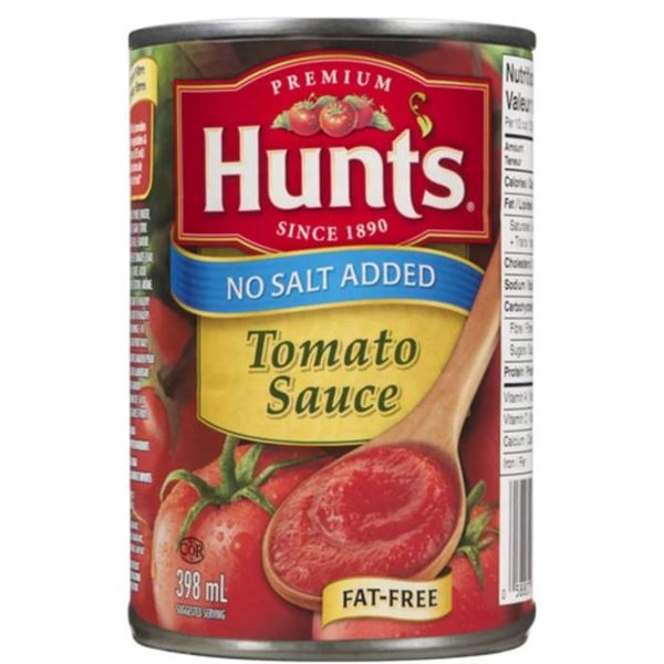 Hunt’s No Salt Added Tomato Sauce 6 x 680 mL Cans