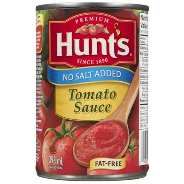 Hunt’s No Salt Added Tomato Sauce 6 x 680 mL Cans